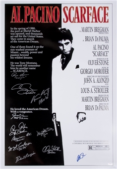 "Scarface" Multi-Signed 27 x 40 Poster With 11 Signatures Including Pacino and Loggia (PSA/DNA)
